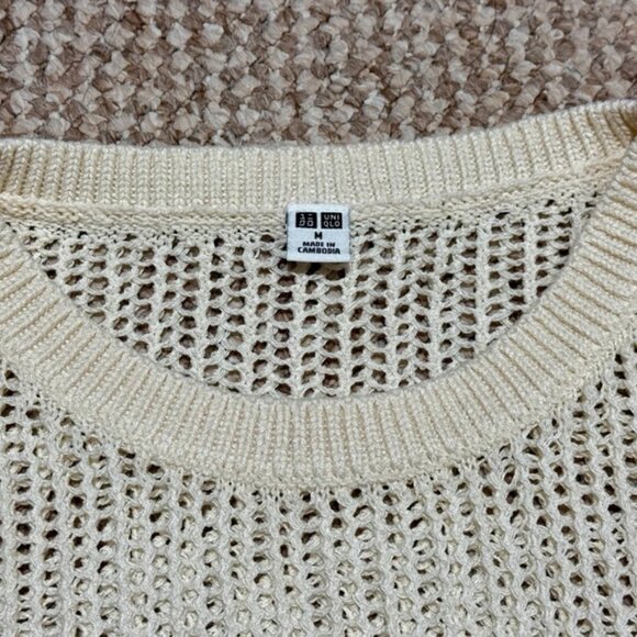 Uniqlo Mesh Crew Neck Jumper - Picture 3 of 4